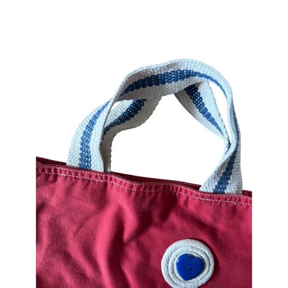 Lauren Ralph Lauren red canvas mini tote bag y2k - Picture 3 of 7